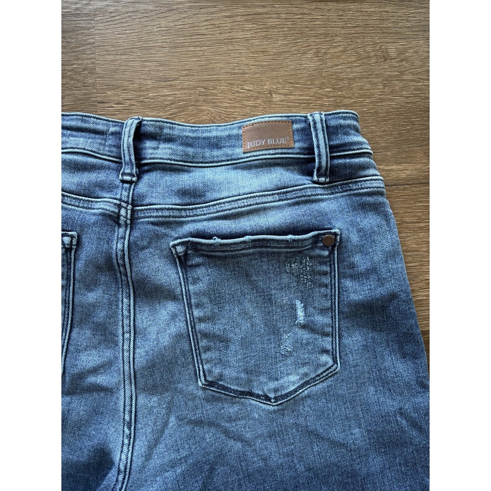 Judy Blue Boyfriend Fit Jeans‎ JB82332DK Destroyed Medium Wash Women's Size 9/29 - Picture 5 of 8